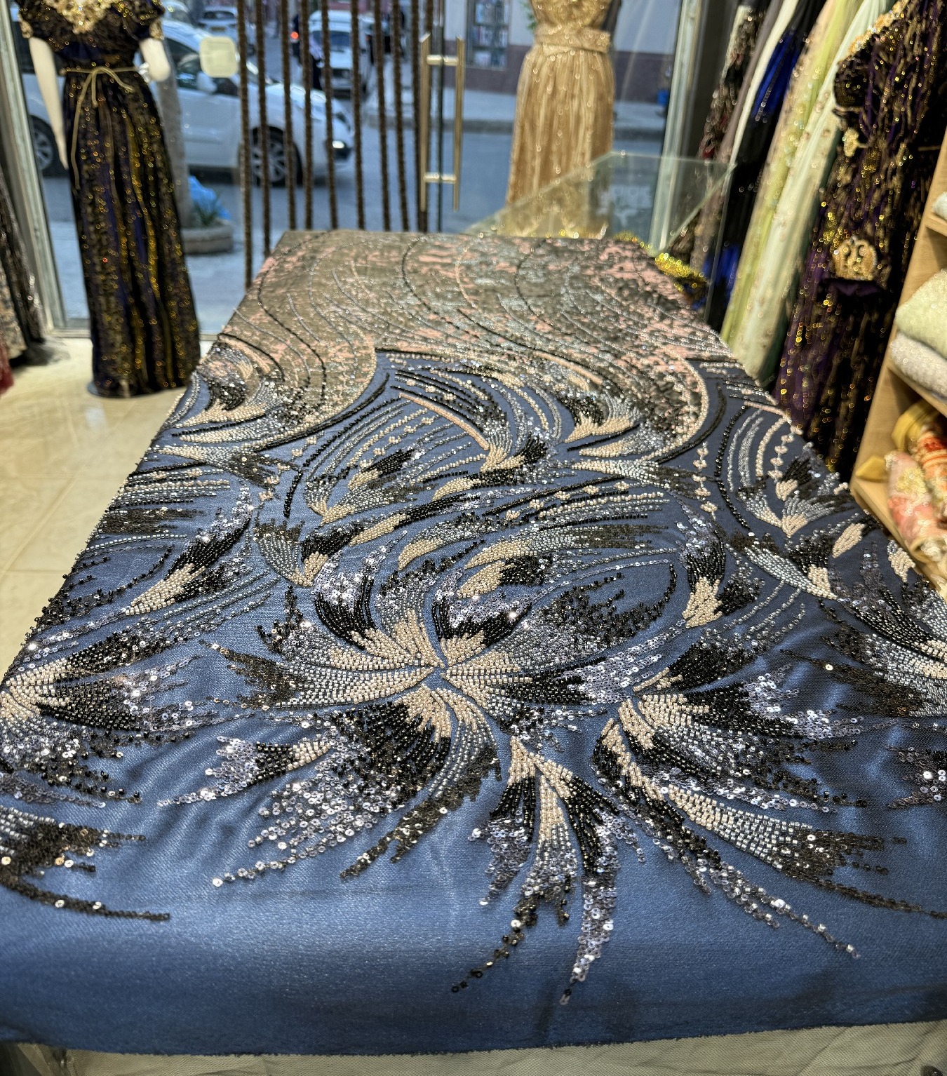 Coupon 3 Metre MOITE BROCART & TULL BLUE NUIT