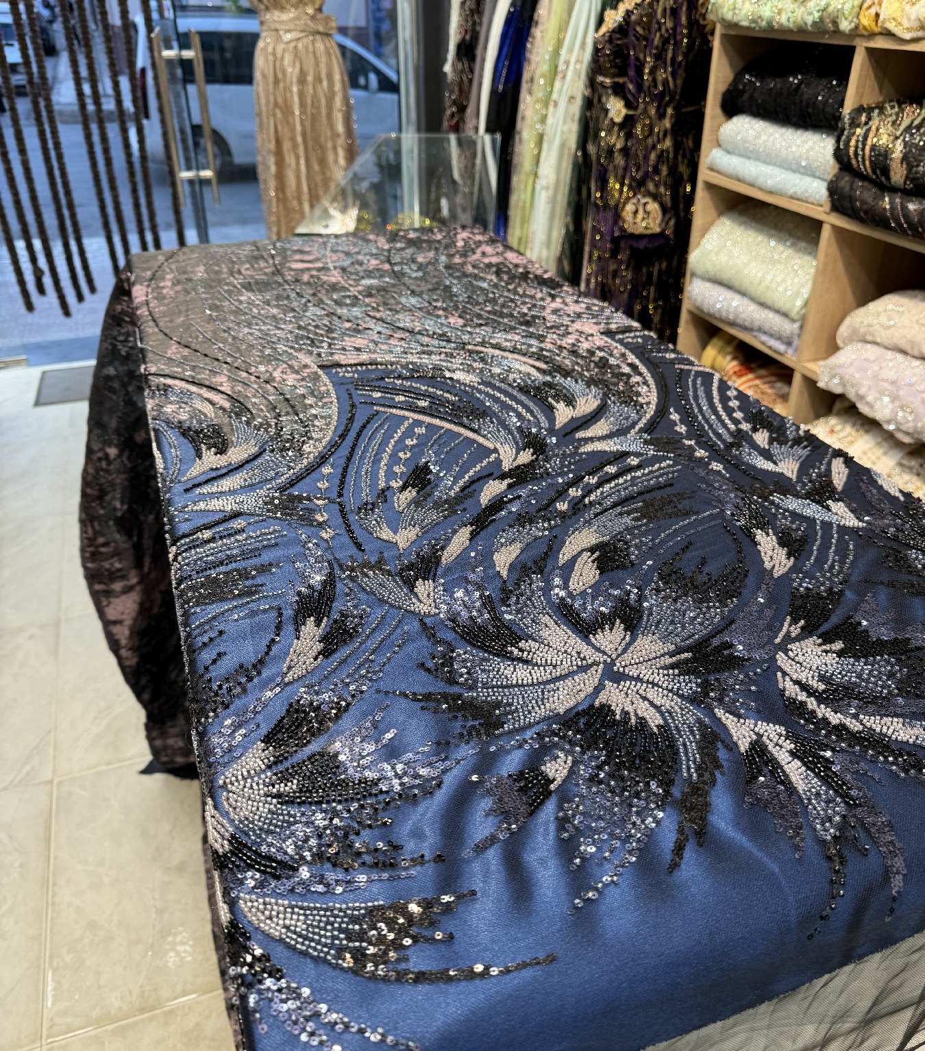 Coupon 3 Metre MOITE BROCART & TULL BLUE NUIT