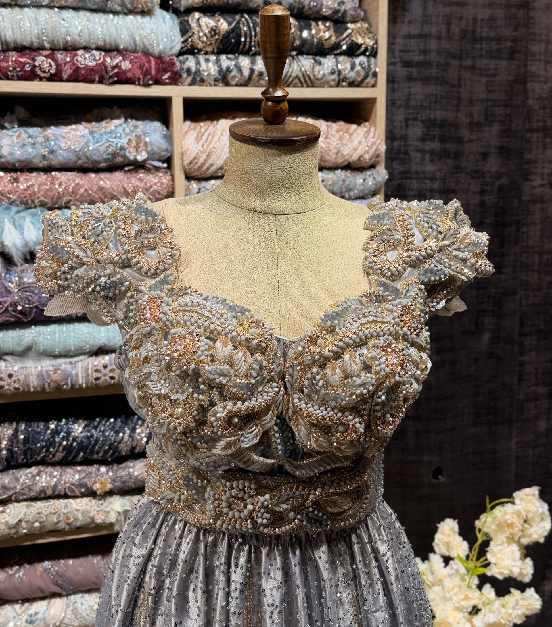 BLOUZA BONNET SUR COMMAND && gris argenté 
