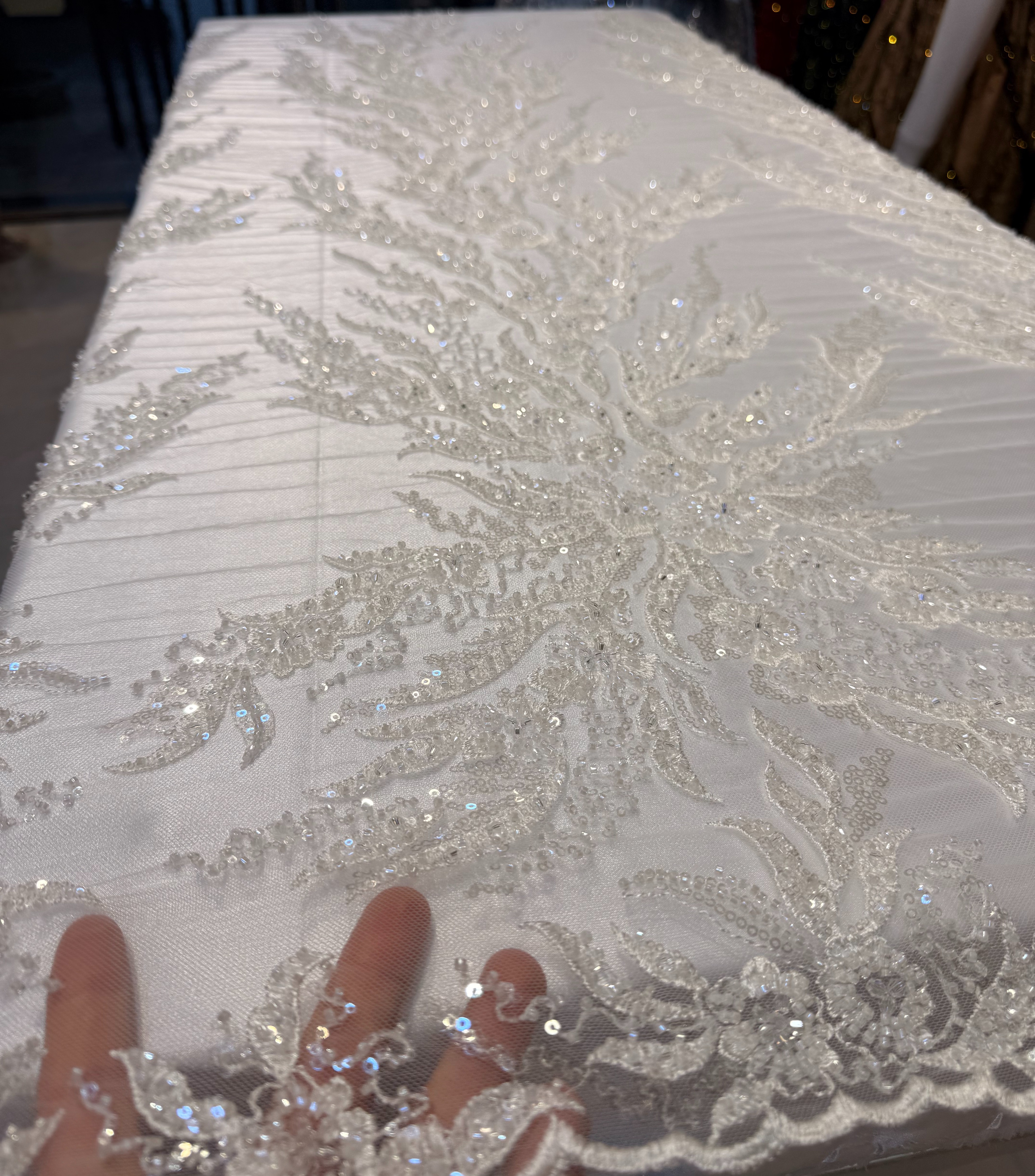 Coupon 3 Metre BLANC CASSE